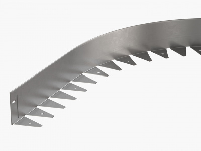 Металлический бордюр 1200*100*70*1,5 AISI 304 компл. (нерж., усиленный, высота 10 см + заклепка)