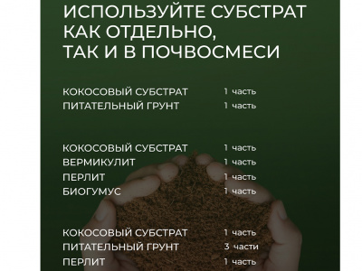 Кокосовый субстрат, брикет 10 литров (ГТД)