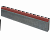 Поребрик красный верх 1000*250*80