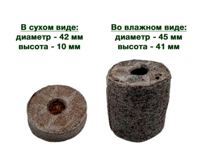 Таблетки для рассады кокосовые 42х10 мм, 50 штук